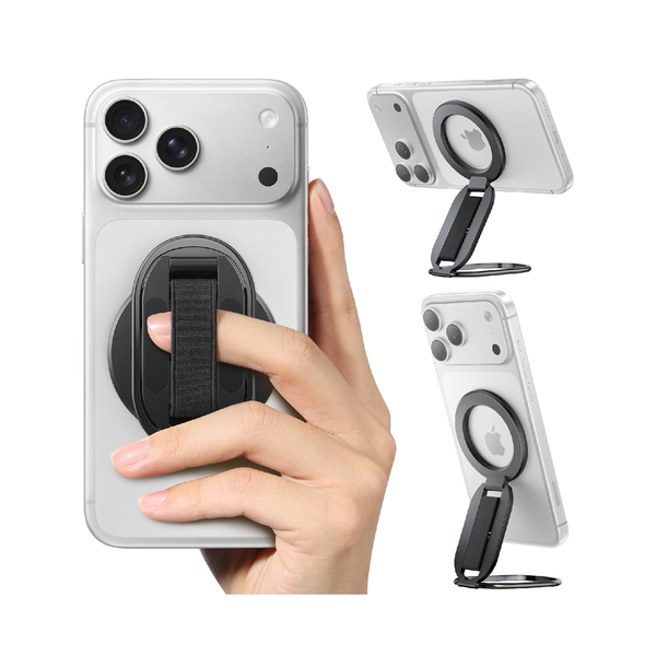 Magnietic Ring Holder with Finger Strap & Kickstand